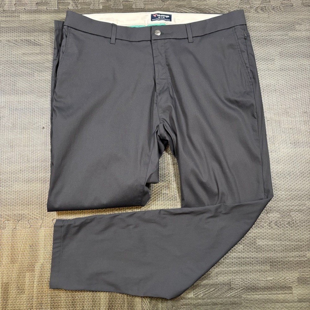 Birddogs Pants Mens 38x30 Black Stretch Khakis Slim Tapered Unlined